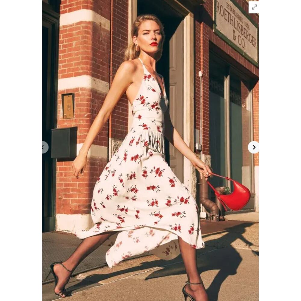 Reformation Kalenna Halter Midi Dress Size 6 NWT